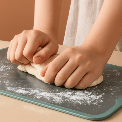 planche à découper Cutora pâte main