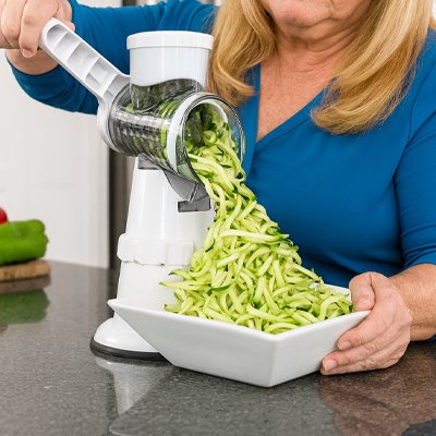 Râpe à légumes manuelle Vegrax saladier blanc